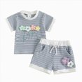 thumbnail image 1 of Paguaki Toddler Girls Dresses Outfits 1T 2T 3T 4T 5T 6T Toddler Girls Summer Clothes 5T Girls Sunflower Fly Sleeve T-shirt Denim Shorts 2PCs Set Dailywear, 1 of 9