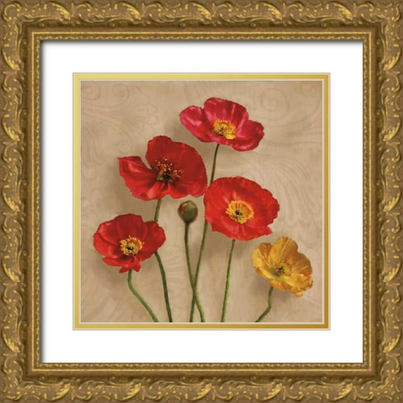 Pahl, Janel 12x12 Gold Ornate Wood Framed with Double Matting Museum Art Print Titled - Graceful Spring I