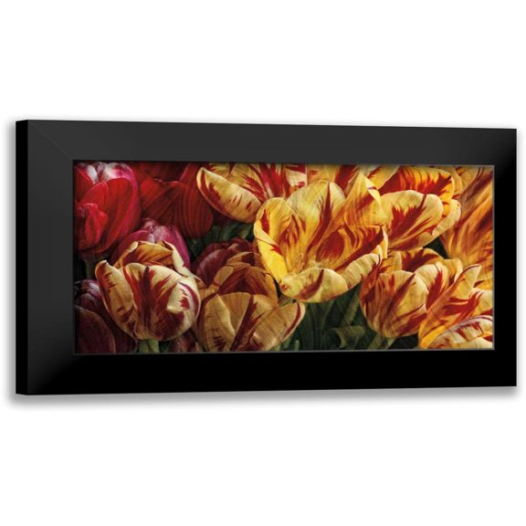 Pahl, Janel 14x9 Black Modern Framed Museum Art Print Titled - Floral Tapestry