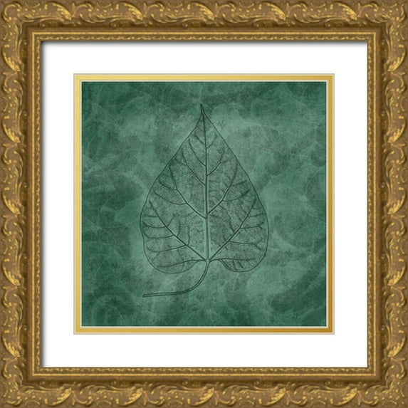 Pahl, Janel 15x15 Gold Ornate Wood Framed with Double Matting Museum Art Print Titled - Leaves of Spring