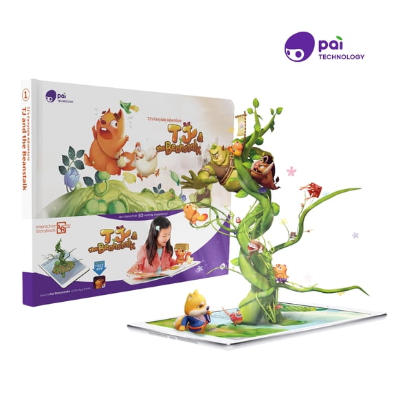 Pai Interactive 3D A/R Storybook With Free App - Tj & The Beanstalk