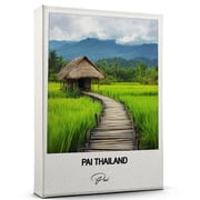 Pai Thailand Travel Poster Canvas   Pai Canvas   Unique Gift Idea for Home, Office, or Living Space