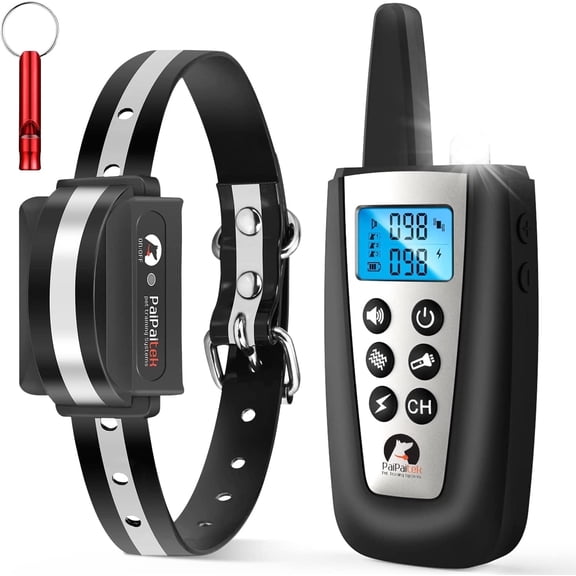 Paipaitek 2 in 1 Dog Training Collars , Dog Shock Collar with Remote for Small Large Dogs,3300ft Anti Barking Collar IPX7 Waterproof
