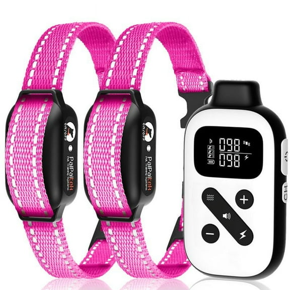 PaiPaitek Dog Training Collar For 2 Dogs,Shock Collar with Remote&Automatic Modes,Bark Collar with Beep,Vibration&Shock Modes