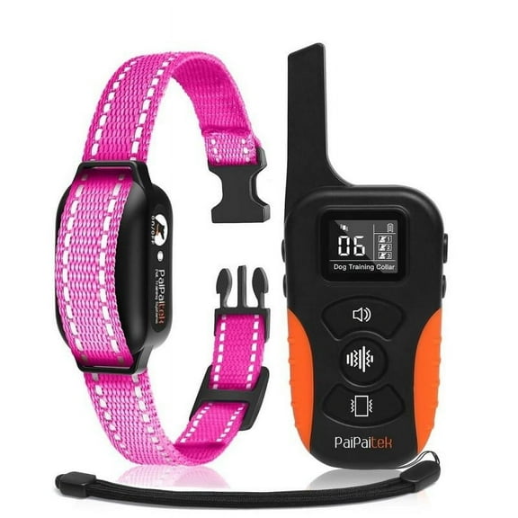 PaiPaitek No Shock Dog Training Collar with Remote 3300ft, Vibrate & Beep, Waterproof Rechargeable