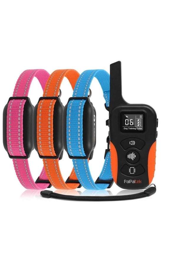 No Shock Dog Training Collar with Remote 3300ft, Vibrate & Beep, Waterproof Rechargeable
