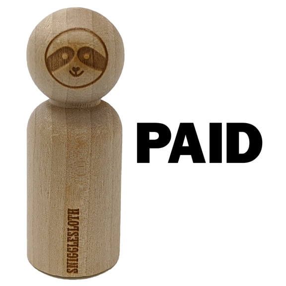 Paid Bold Text Solid Rubber Stamp for Scrapbooking Crafting Stamping - Small 3/4 Inch