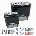thumbnail image 1 of Paid Details Check Number Amount Date Invoice Self-Inking Rubber Stamp Ink Stamper for Business Office - Brown Ink - Small 1-1/2 Inch, 1 of 7