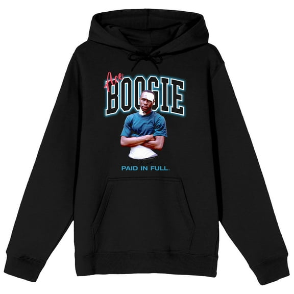 Paid In Full Ace Boogie Adult Black Long Sleeve Hooded Sweatshirt-4XL