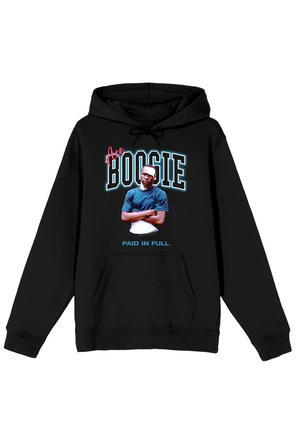Paid In Full Ace Boogie Adult Black Long Sleeve Hooded Sweatshirt-XS