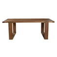 thumbnail image 1 of Paige 84 Inch Dining Table, Solid Wood, Sled Design Base, Natural Brown, 1 of 5