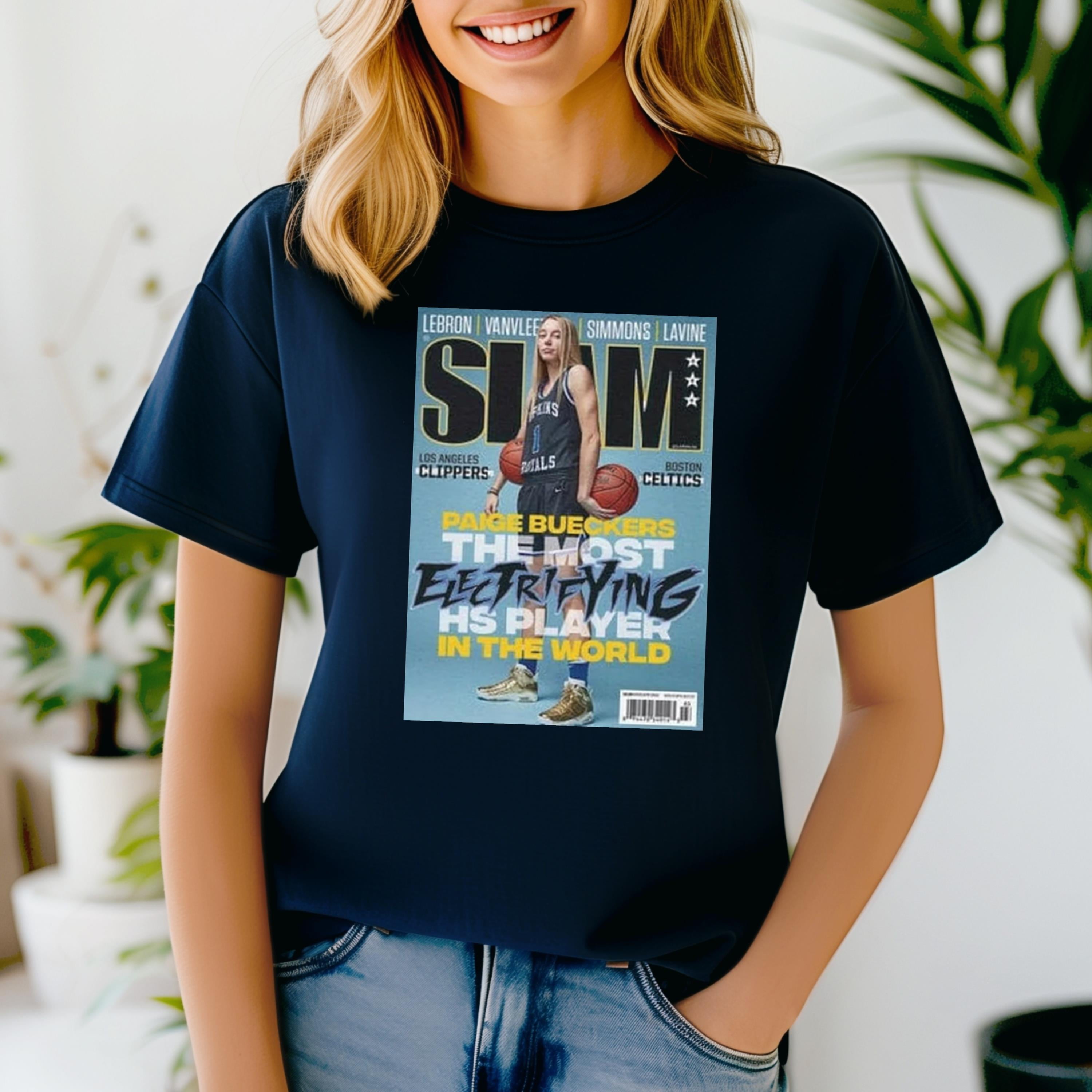 Paige Bueckers WNBA Slam Cover Tee Shirt, The unisex softstyle, T