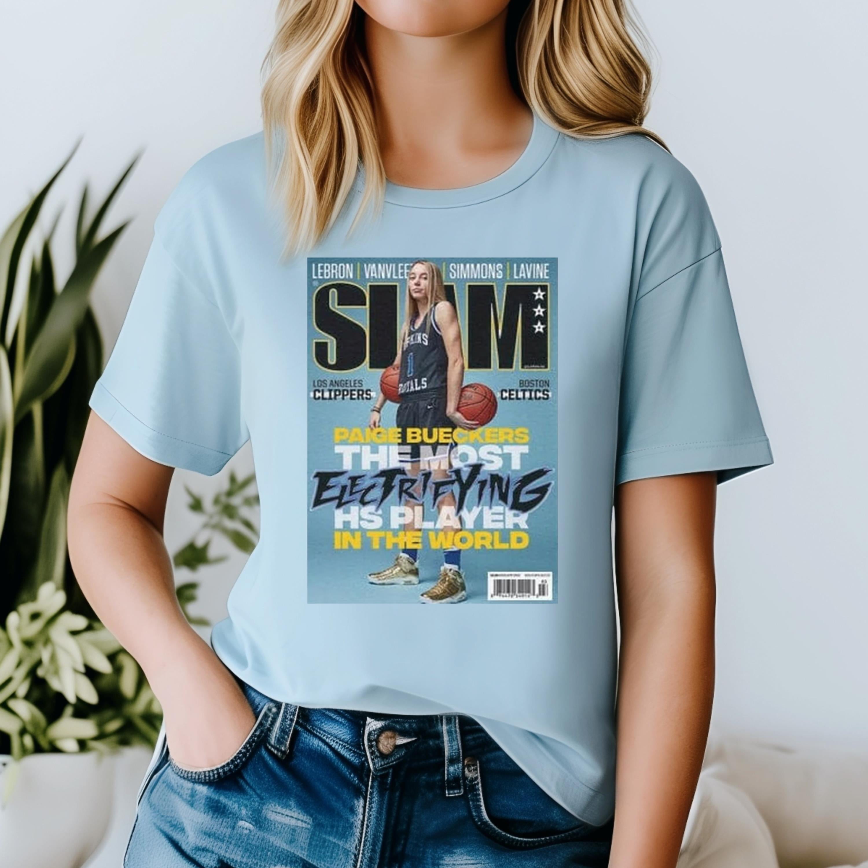 Paige Bueckers Wnba Slam Cover Tee Shirt The Unisex Soft Style T