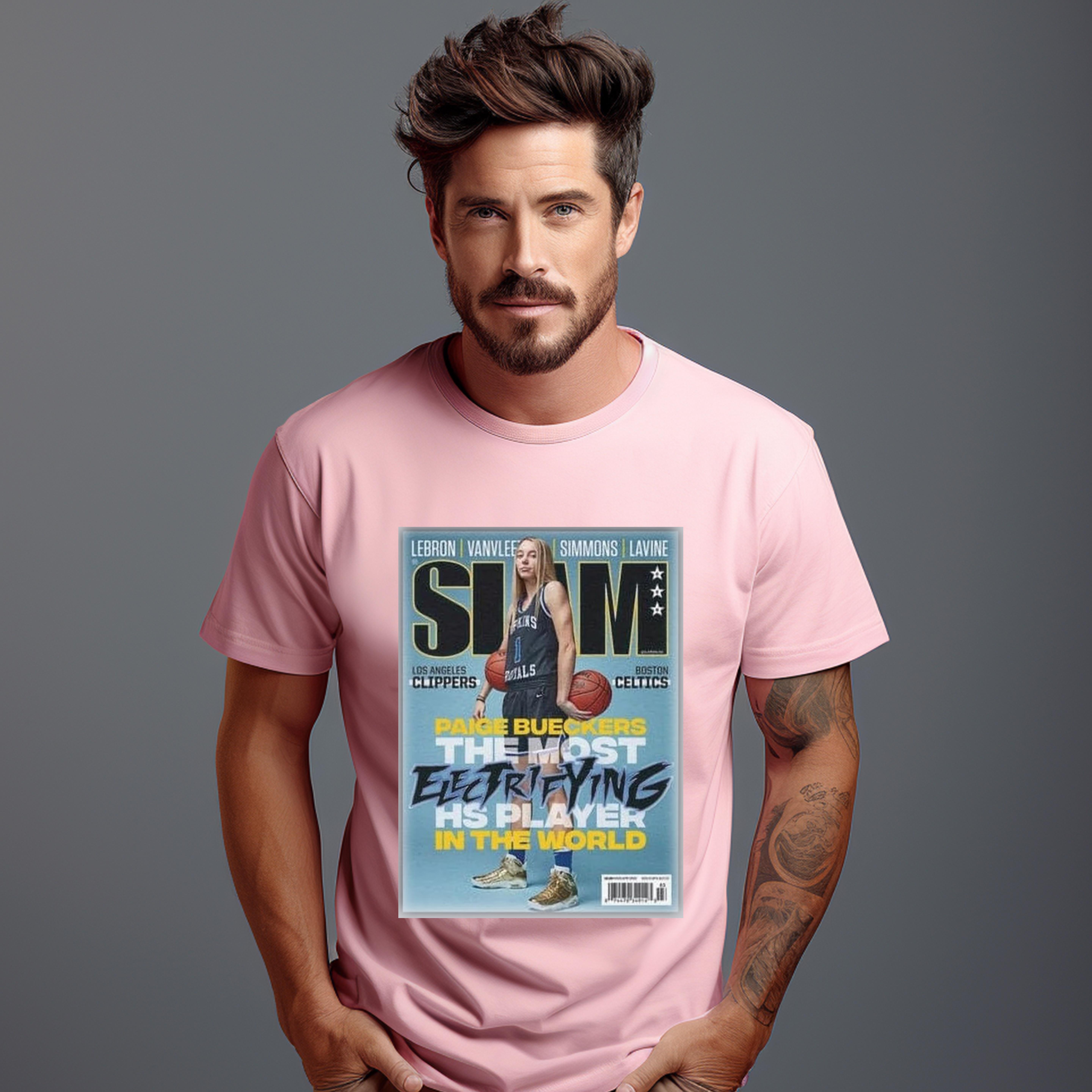 Paige Bueckers WNBA Slam Cover Tee Shirt, The unisex softstyle tshirt