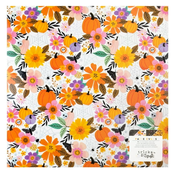 Paige Evans Tricks & Treats Specialty Paper 12"X12"-Printed Acetate