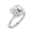 thumbnail image 1 of Paige - Moissanite Asscher Cut Lab Diamond Bezel Set Solitaire Engagement Ring, 1 of 3