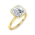 thumbnail image 1 of Paige - Moissanite Asscher Cut Lab Diamond Bezel Set Solitaire Engagement Ring, 1 of 3