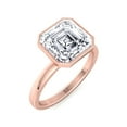 thumbnail image 1 of Paige - Moissanite Asscher Cut Lab Diamond Bezel Set Solitaire Engagement Ring, 1 of 3