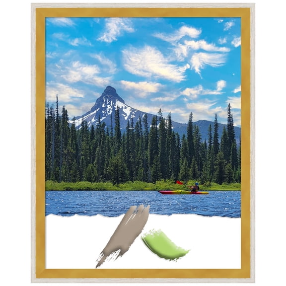 Paige White Gold Wood Picture Frame, Photo Frame, Art Frame