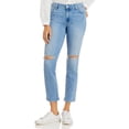 thumbnail image 1 of Paige Womens Amber Mid Rise Destructed Straight Leg Jeans, 1 of 2