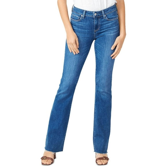 Paige Womens Denim Mid-Rise Bootcut Jeans