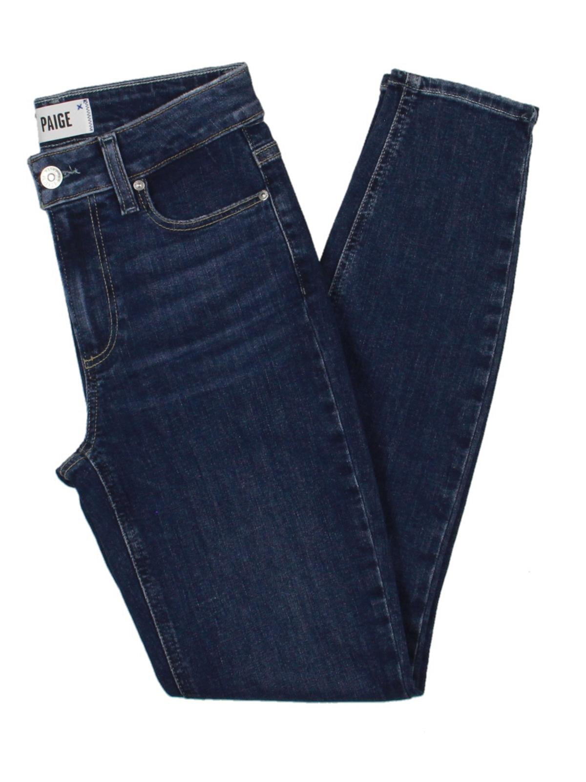 Paige Womens Hoxton Denim Dark Wash Skinny Jeans - Walmart.com