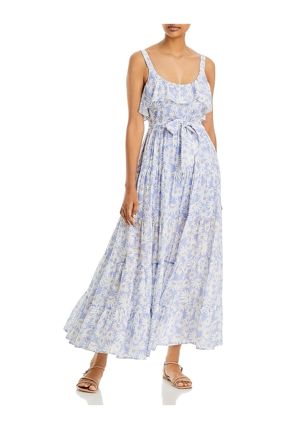 Womens Tevin Floral Print Long Maxi Dress
