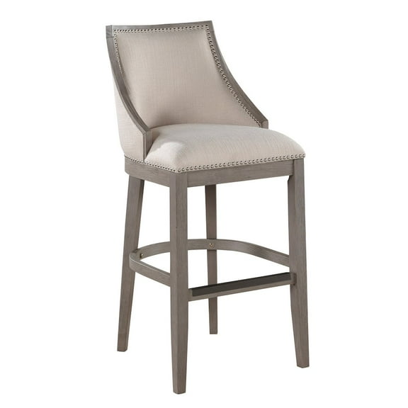American Woodcrafters Keller 30" Solid Wood Bar Stool in Driftwood Gray