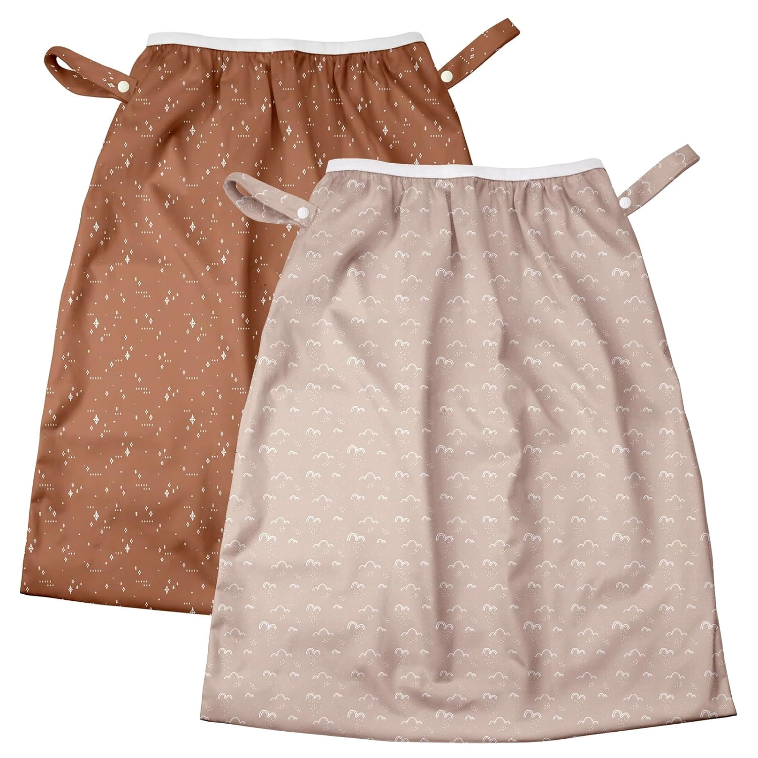 Pail Liner for Cloth Diapers, Reusable and Washable Waterproof Pail Liner with Strap for Diaper Pails, 2 Pack(P001)