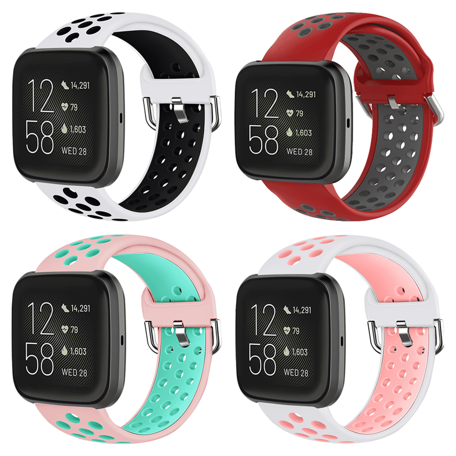 Pailebi Bands Compatible with Fitbit Versa 2/Fitbit Versa/Versa Lite ...