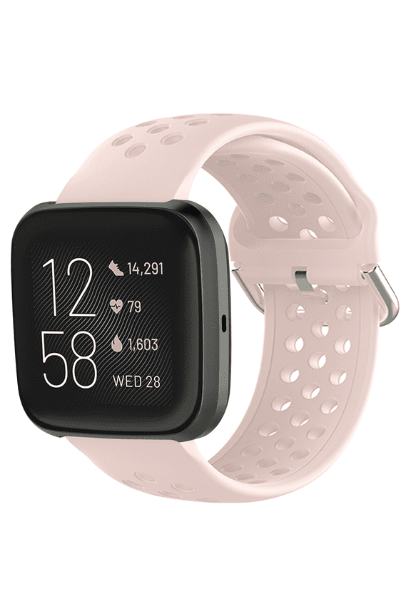 Bands Compatible with Fitbit Versa/Versa 2,Soft Adjustable Breathable Sport Replacement Straps Wristband Women Man for Fitbit Versa/Versa Lite Smartwatch(Pink)