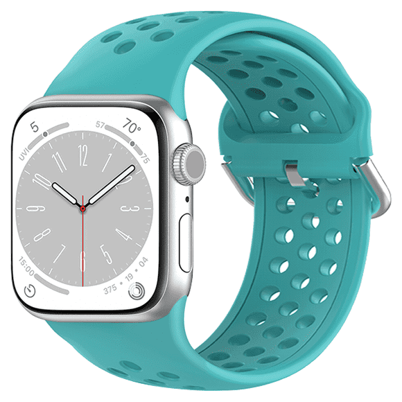 Pailebi Sport Bands Compatible for Apple Watch 41mm 40mm 38mm,Breathable Silicone Sport Strap Replacement for iWatch SE/SE2 Series 10 9 8 7 6 5 4 3 2 1(38/40/41MM,Teal)