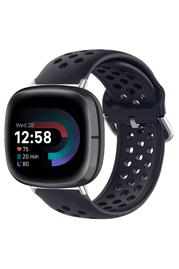 Sport Bands Compatible with Fitbit Sense/Sense 2 /Versa 3/Versa 4 Smart Watch for Women Men,Silicone Waterproof Breathable Replacement Straps for Fitbit Sense/Sense 2(Blue)