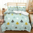 thumbnail image 1 of Paille 3pcs Microfiber Soft Bedding Duvet Cover Set Christmas Zipper Quilt Cover Xmas Coverlet Set With 2 Pillowcase Style F Full, 1 of 1