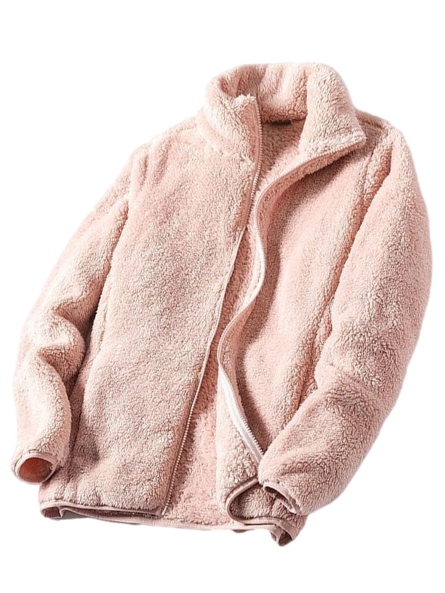 Paille Women Sherpa Jackets Full Zip Coat Long Sleeve Fuzzy Jacket