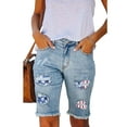 thumbnail image 1 of Paille Women With Pockets Stretch Jeans Bermuda Holiday Bottoms Button School Summer Denim Shorts Short Hot Pants, 1 of 3