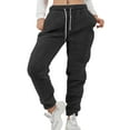 thumbnail image 1 of Paille Womens Winter Plush Fluffy Pajama Pants with Pockets Warm Fuzzy Fleece Jogger Lounge Pants Sweatpant Sleepwear Black L, 1 of 2