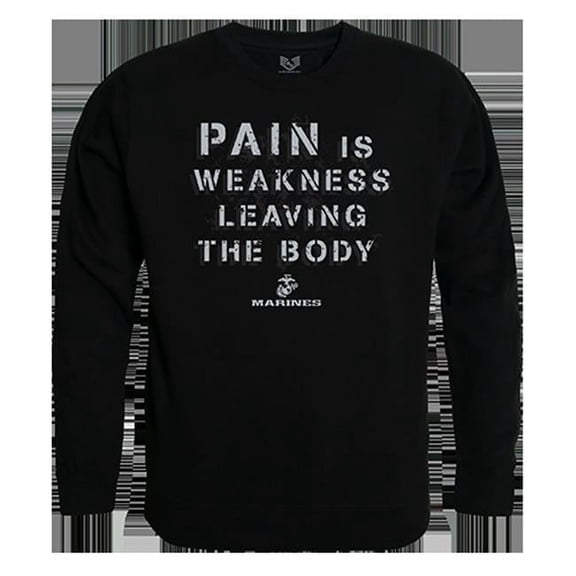 Pain Graphic Crewneck Sweatshirt, Black - Small