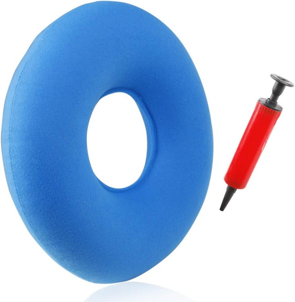Pain Relief Doughnut Pillow, Trianu Round Ring Butt Cushion, Inflatable