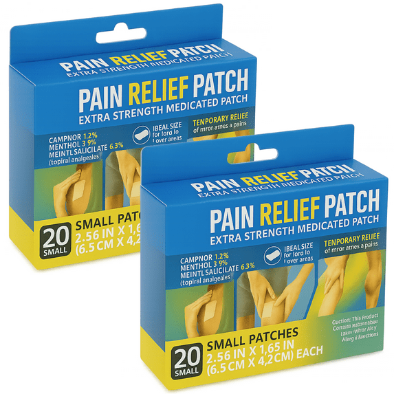 Pain Relief Patches, 20-ct. Pack - 2 Boxes