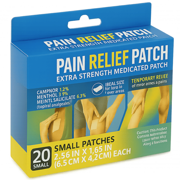 Pain Relief Patches, 20-ct. Pack