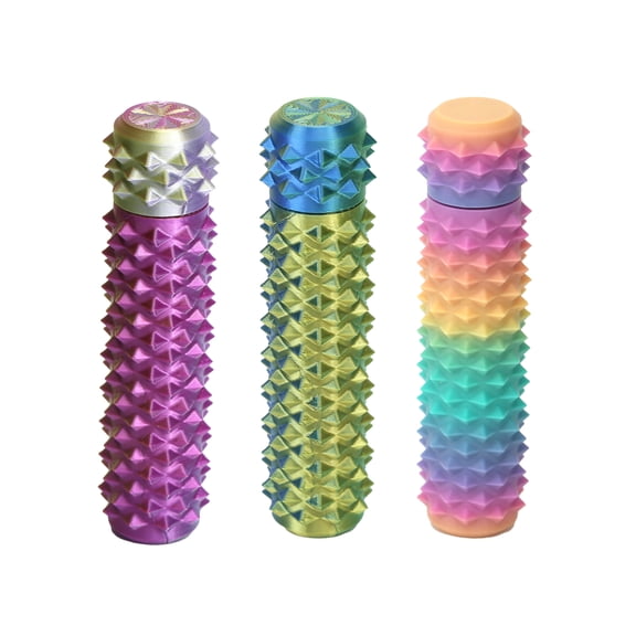 Pain Stim Fidget Toys for Adults: Rotating Spiky Grippie for Anxiety Relief ,Pain Stim Fidget for Stress Office Classroom Desk (3 pack),Color Mixing 8