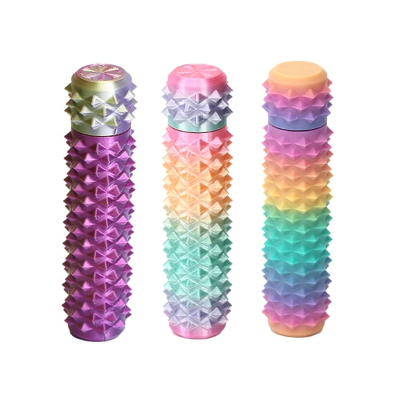 Pain Stim Fidget Toys for Adults: Rotating Spiky Grippie for Anxiety Relief ,Pain Stim Fidget for Stress Office Classroom Desk (3 pack),Color Mixing 9