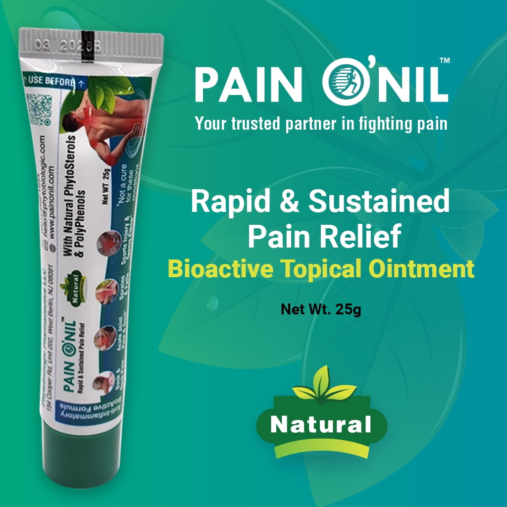 PainONil Rapid and Sustained Pain Relief, 25g Balm for Back, Neck