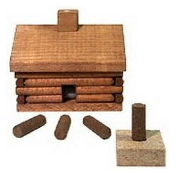 Paine's Log Cabin Incense Burner with 10 Balsam Fir Logs