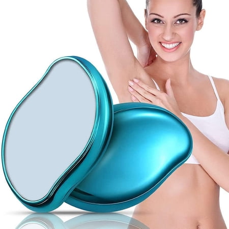 Painless Crystal Hair Eraser Epilators - Nano Crystal Hair Remover for Arms, Legs, Back, Reusable Safe Epilator Soft Smooth Silky Skin for Physical Hair Removal, Blue