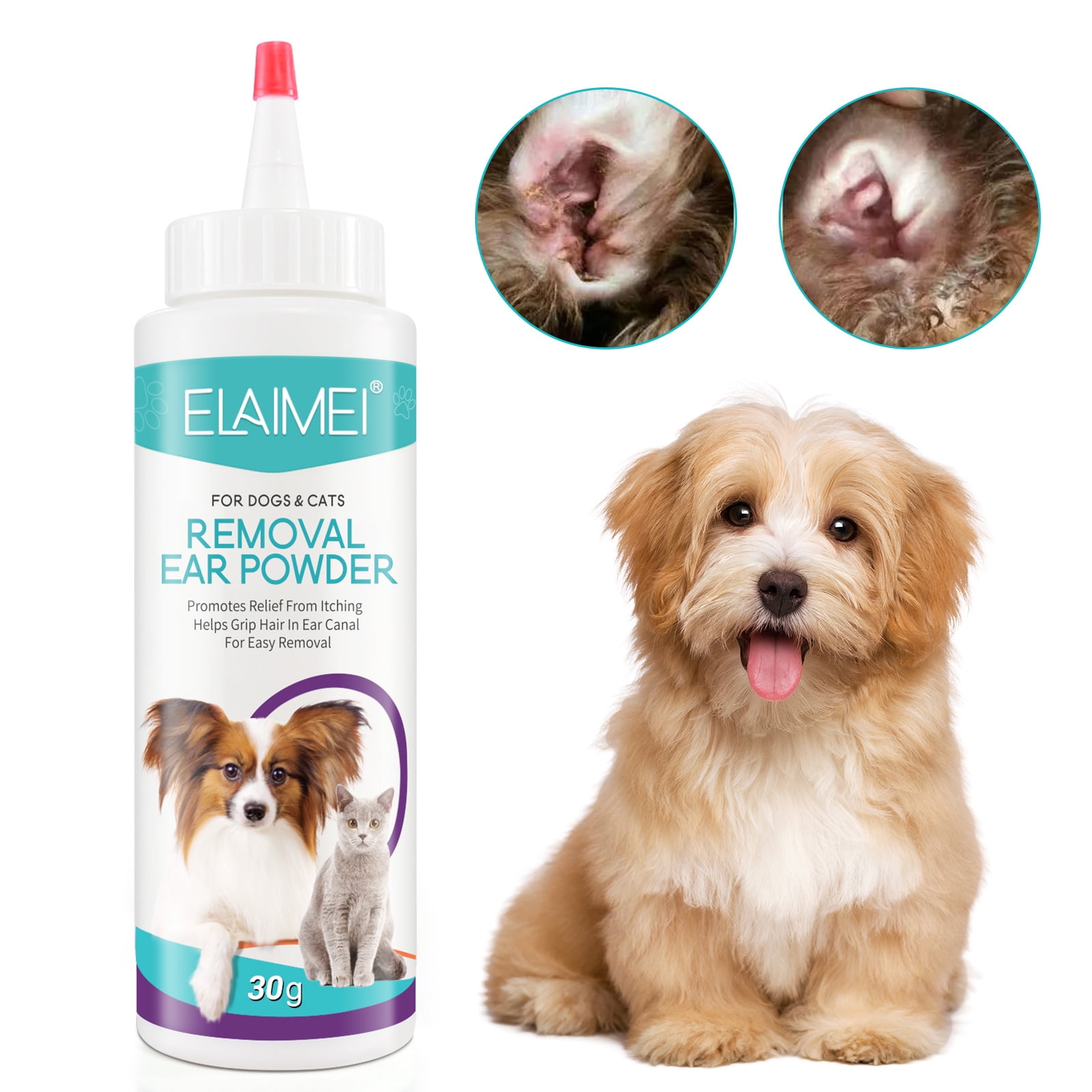 Painless Ear pulling Powder For Dogs And Pets Ear Cleaning Artifact Ear Washing Powder To Remove Ear Hair 30g Walmart