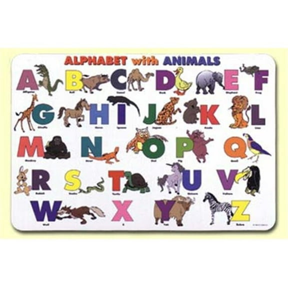 Painless Learning Alphabet with Animals Placemat
