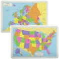 thumbnail image 1 of Painless Learning Educational Placemats Sets USA And Europe Maps Non Slip Washable, 1 of 3