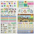 thumbnail image 1 of Painless Learning Educational Placemats&nbsp;for Kids Shapes and Colors, Alphabet, Numbers, Let's Count Numbers, Fractions, Construction Vehicles, Time and Money 8 Pack, 1 of 1